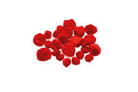 Pompony super puszyste czerwone POM35 Brewis